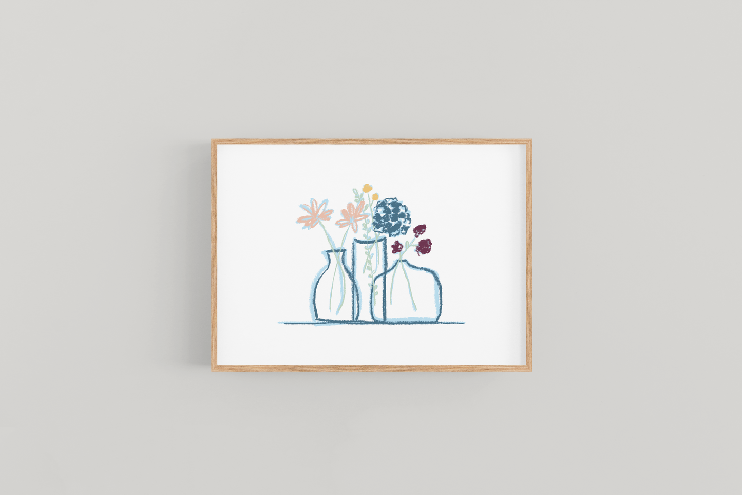 flower vase print